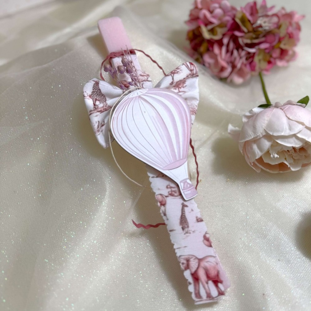 Λαμπάδα αρωματική ροζ με αερόστατο