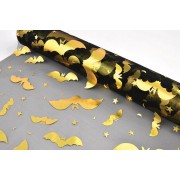 Ύφασμα Black Night μαύρο χρυσό 48 cm x 9 m