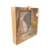 Γούρι κάρτα φωτιζόμενη ζευγάρι στολισμένο