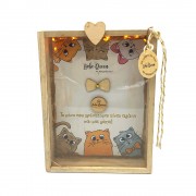 Γούρι κάρτα φωτιζόμενη γατούλες