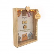 Γούρι κάρτα φωτιζόμενη γατούλες