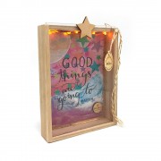 Γούρι κάρτα φωτιζόμενη "Good things"