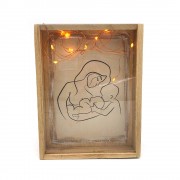 Γούρι κάρτα φωτιζόμενη οικογένεια