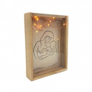 Γούρι κάρτα φωτιζόμενη οικογένεια