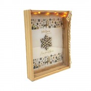 Γούρι κάρτα φωτιζόμενη χιονονιφάδα