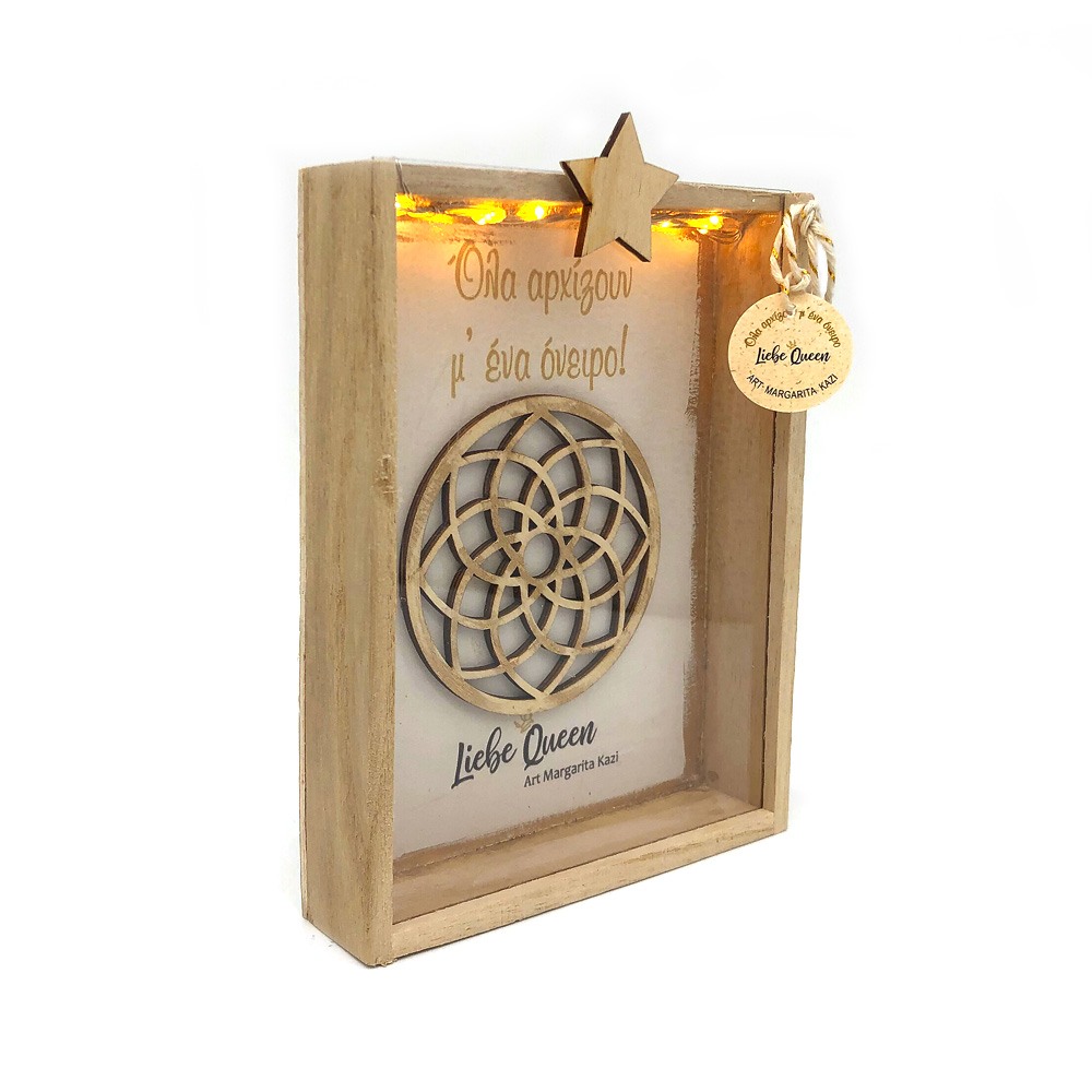 Γούρι κάρτα φωτιζόμενη ονειροπαγίδα