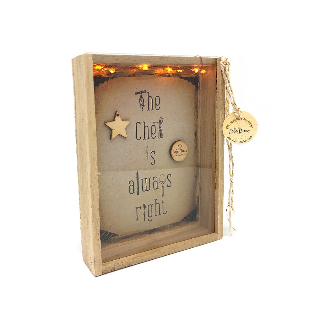 Γούρι κάρτα φωτιζόμενη "Chef"