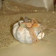 Γούρι κολοκύθα κεραμική γκρι