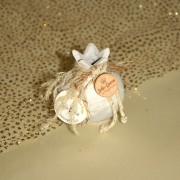 Γούρι Ρόδι κεραμικό γκρι μικρό pampas 5.5x7