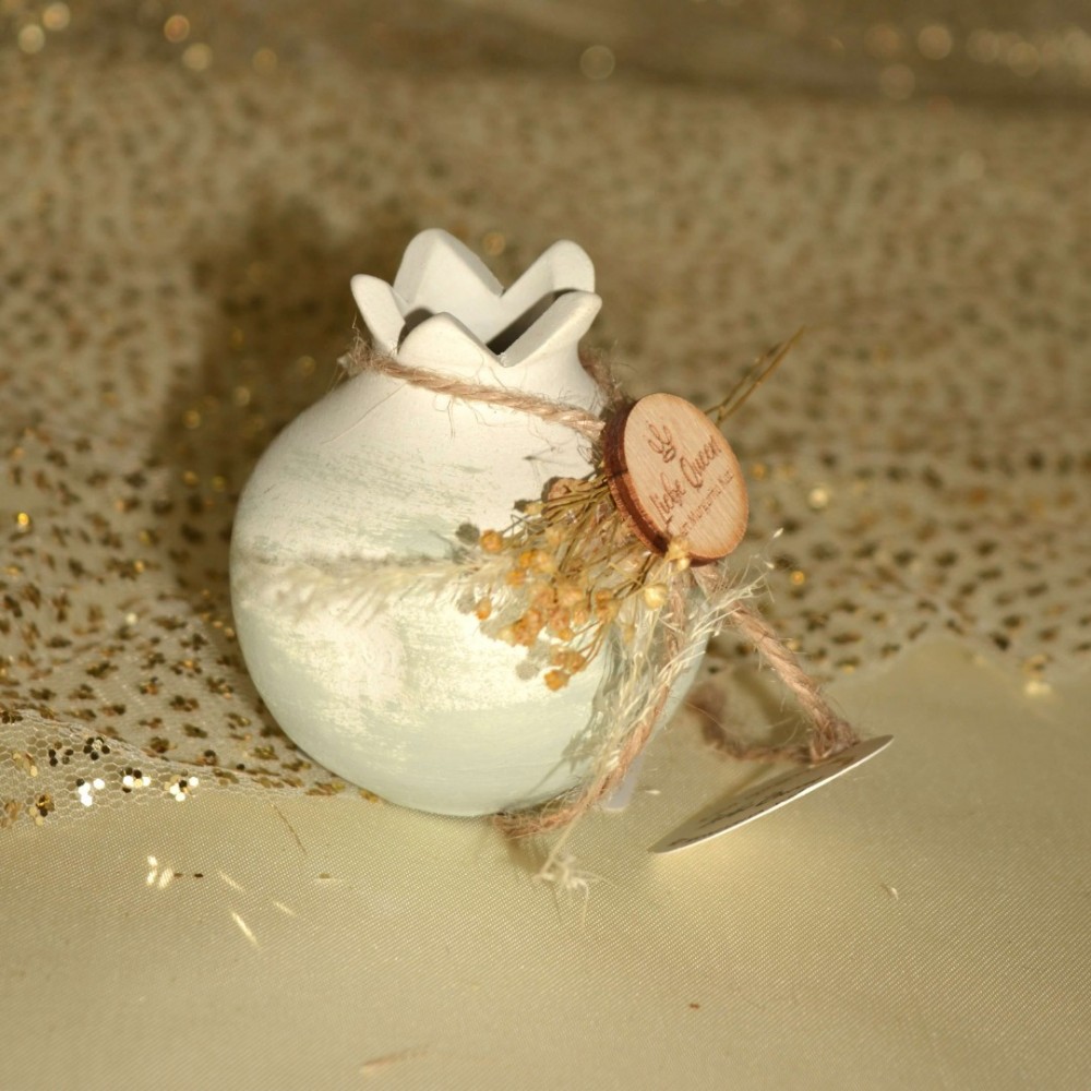 Γούρι Ρόδι κεραμικό βεραμάν μικρό pampas 5.5x7