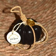 Γούρι κολοκύθα κεραμική μαύρη