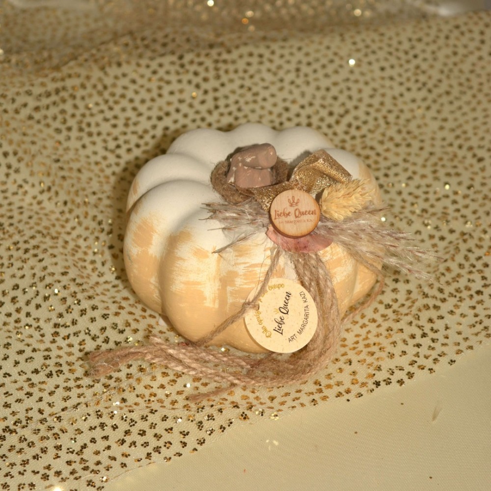 Γούρι κολοκύθα κεραμική κίτρινη 