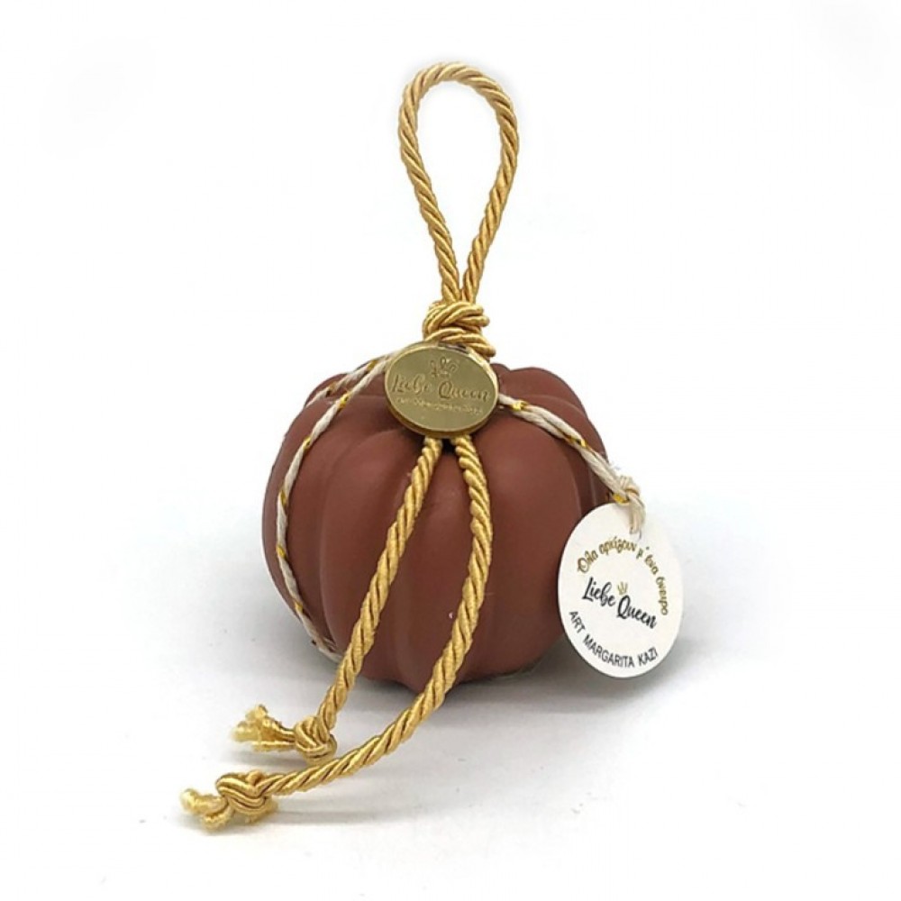 Γούρι κολοκύθα κεραμική μικρή ζωγραφισμένη τερακότα