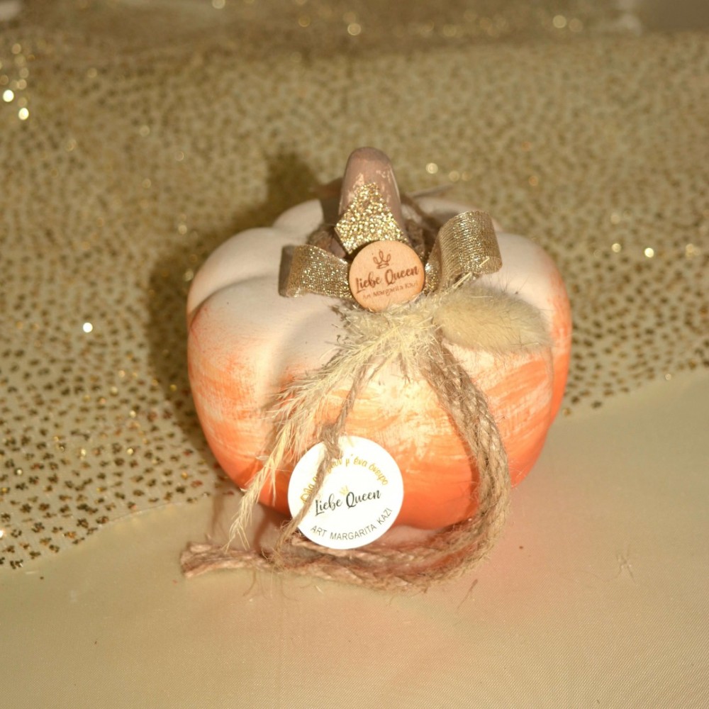 Γούρι κολοκύθα κεραμική τερακότα 