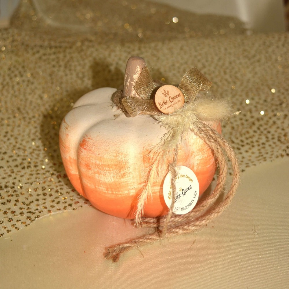 Γούρι κολοκύθα κεραμική τερακότα 