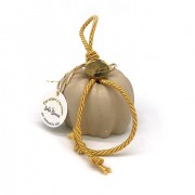 Γούρι κολοκύθα κεραμική μικρή ζωγραφισμένη μπεζ