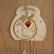 Γούρι κύκλος - ρόδι από σμάλτο σε κρίκο