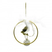 Γούρι έλατο plexiglass χρυσό σε κρίκο