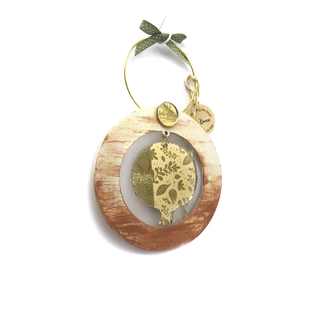 Γούρι ρόδι σε κύκλο τερακότα