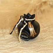 Γούρι Ρόδι κεραμικό μαύρο μικρό 5.5x7