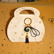 Γούρι μπρελόκ χρυσό με μάτι