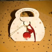 Γούρι μπρελόκ κόκκινο ρόδι