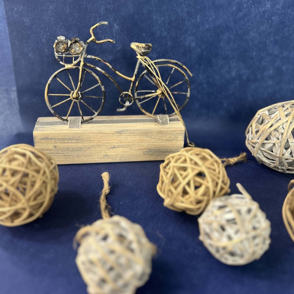Γούρι Ποδήλατο χρυσό 16x4x15