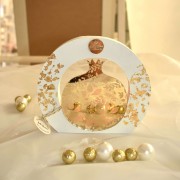 Γούρι ρόδι χρυσό plexiglass σε ξύλο λευκό μεγάλο φωτιζόμενο