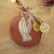 Γούρι Ρόδι κεραμικό τερακότα με μάτι μεγάλο 12x9.5