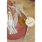 Γούρι Ρόδι κεραμικό τερακότα με μάτι μεγάλο 12x9.5