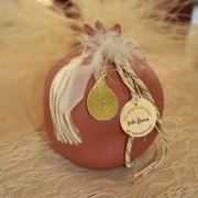 Γούρι Ρόδι κεραμικό τερακότα με μάτι μεγάλο 12x9.5