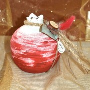 Γούρι Ρόδι κεραμικό κόκκινο μεγάλο pampas 12x9.5