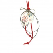 Γούρι ρόδι ξύλινο μικρό λευκό