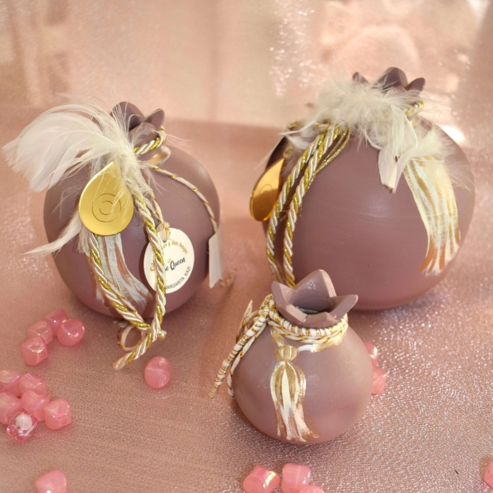 Γούρι Ρόδι κεραμικό σάπιο μήλο με μάτι μεγάλο 12x9.5