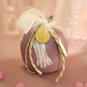 Γούρι Ρόδι κεραμικό σάπιο μήλο με μάτι μεγάλο 12x9.5