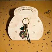 Γούρι μπρελόκ ρόδι με σχέδιο ρόδια μεγάλα