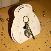 Γούρι μπρελόκ ρόδι με σχέδιο ρόδια μεγάλα