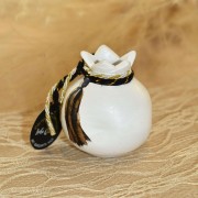 Γούρι Ρόδι κεραμικό λευκό μικρό 5.5x7