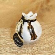 Γούρι Ρόδι κεραμικό λευκό μικρό 5.5x7