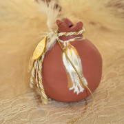 Γούρι Ρόδι κεραμικό τερακότα με μάτι μεσαίο 9x9.5