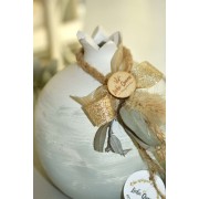 Γούρι Ρόδι κεραμικό βεραμάν μεγάλο pampas 12x9.5