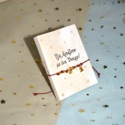 Γούρι βραχιόλι μπορντώ άγγελλος