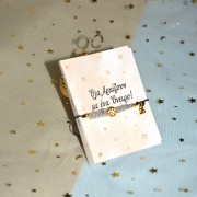 Γούρι βραχιόλι μαύρο νιφάδα χιονιού