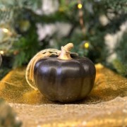 Γούρι κολοκύθα κεραμική μαύρη μικρή