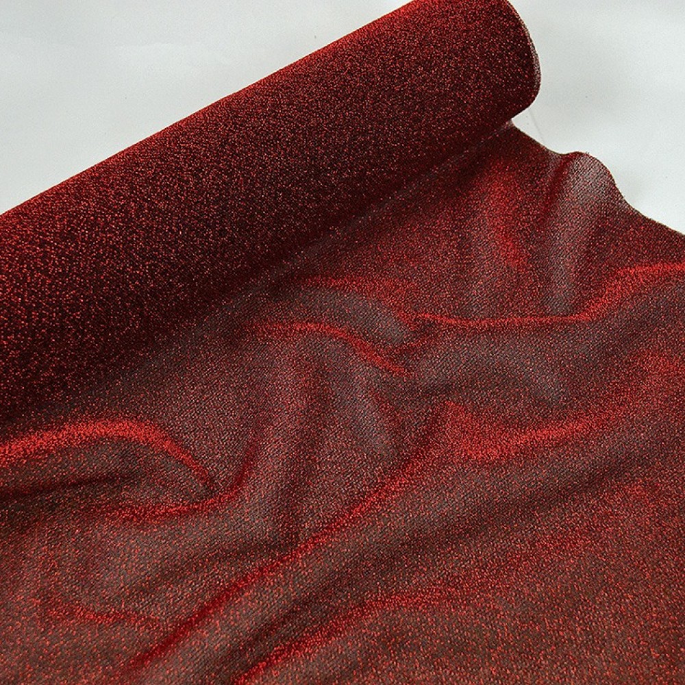 Ύφασμα SPARKLE LUREX μπορντώ 48 cm x 5 m