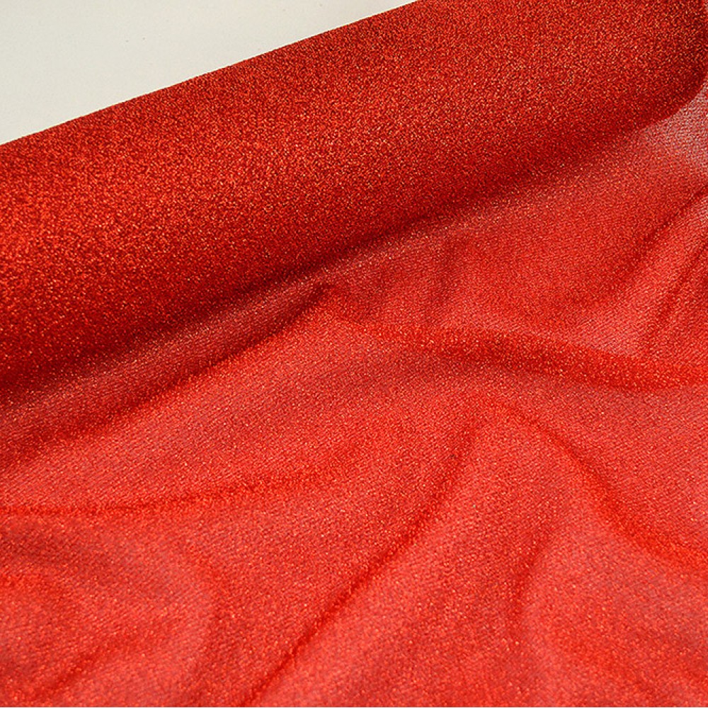 Ύφασμα SPARKLE LUREX κόκκινο 48 cm x 5 m