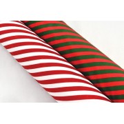 Ύφασμα HOLLAND VELVET PARALLEL κόκκινο-άσπρο 48 cm x 3 m