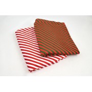 Ύφασμα HOLLAND VELVET PARALLEL κόκκινο-λευκό 150 cm x 2 m