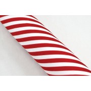 Ύφασμα HOLLAND VELVET PARALLEL κόκκινο-άσπρο 48 cm x 3 m