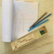 Κασετίνα ξύλινη για το δάσκαλο με σελιδοδείκτη